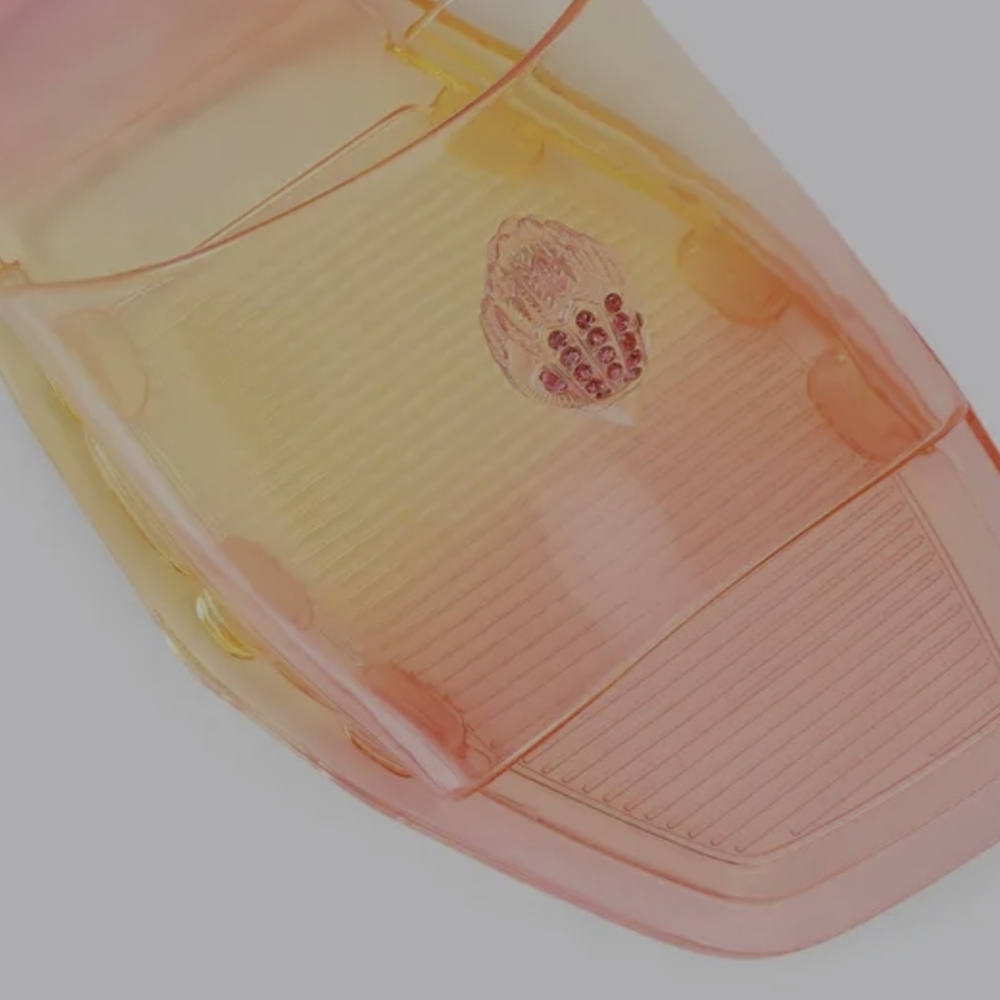 Iridescent Pink Jelly Slide Sandals Madison Kurtgeiger New With The Box - Picture 4 of 13